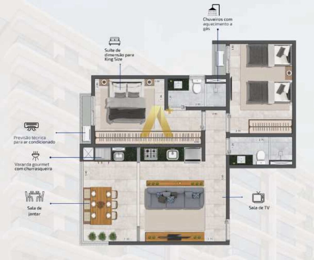 Apartamento, 2 quartos, 60 m² - Foto 4