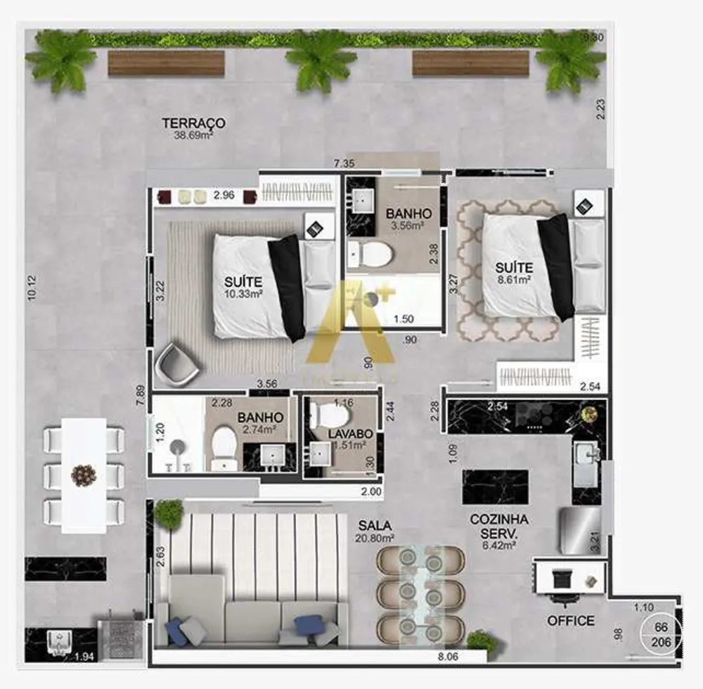 Apartamento, 2 quartos, 97 m² - Foto 7