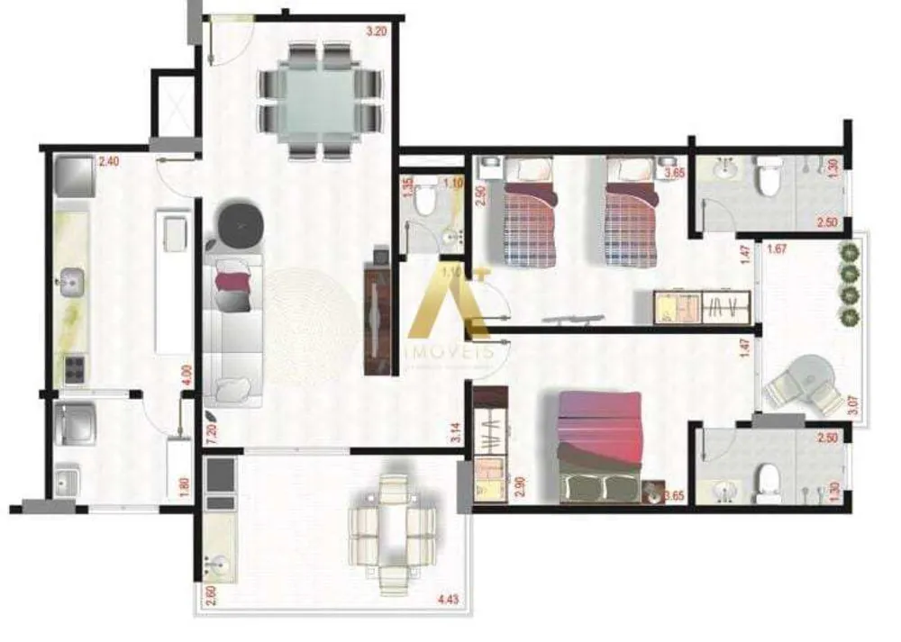 Apartamento, 2 quartos, 100 m² - Foto 6