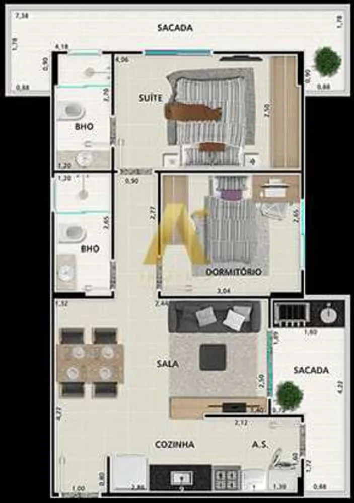 Apartamento, 2 quartos, 69 m² - Foto 5