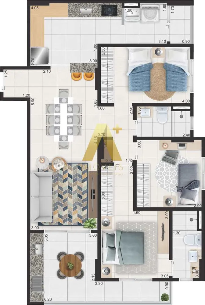 Apartamento, 3 quartos, 104 m² - Foto 8