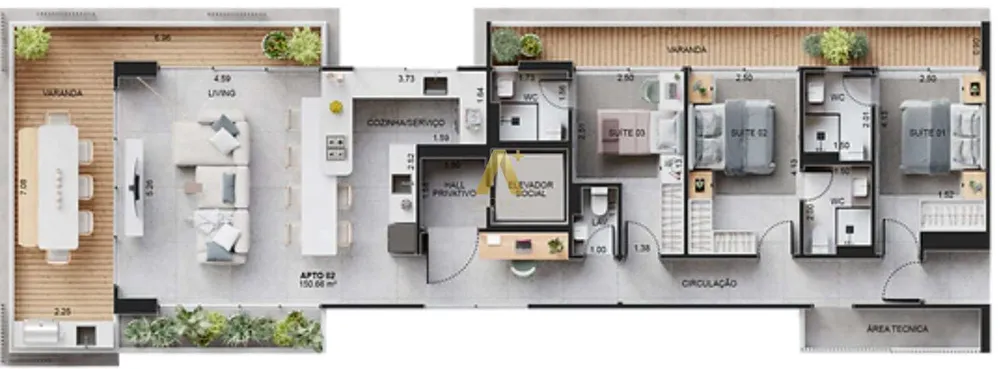 Apartamento, 3 quartos, 150 m² - Foto 8