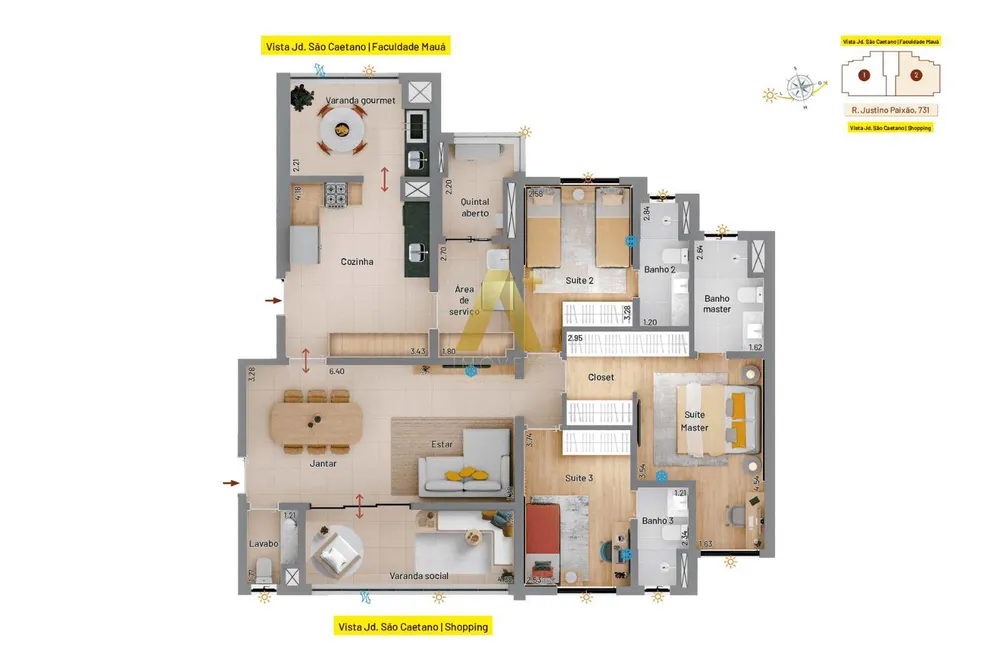 Apartamento, 3 quartos, 129 m² - Foto 8