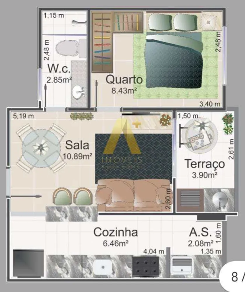 Apartamento, 1 quarto, 39 m² - Foto 4