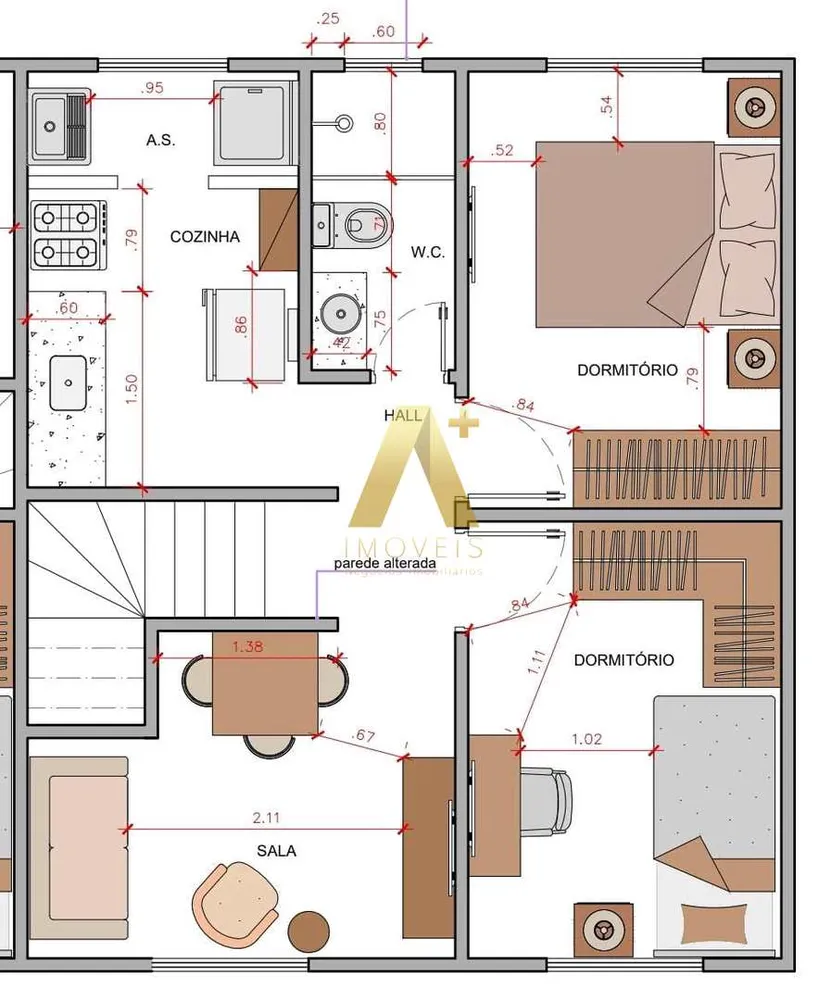 Casa de Condomínio, 2 quartos - Foto 1