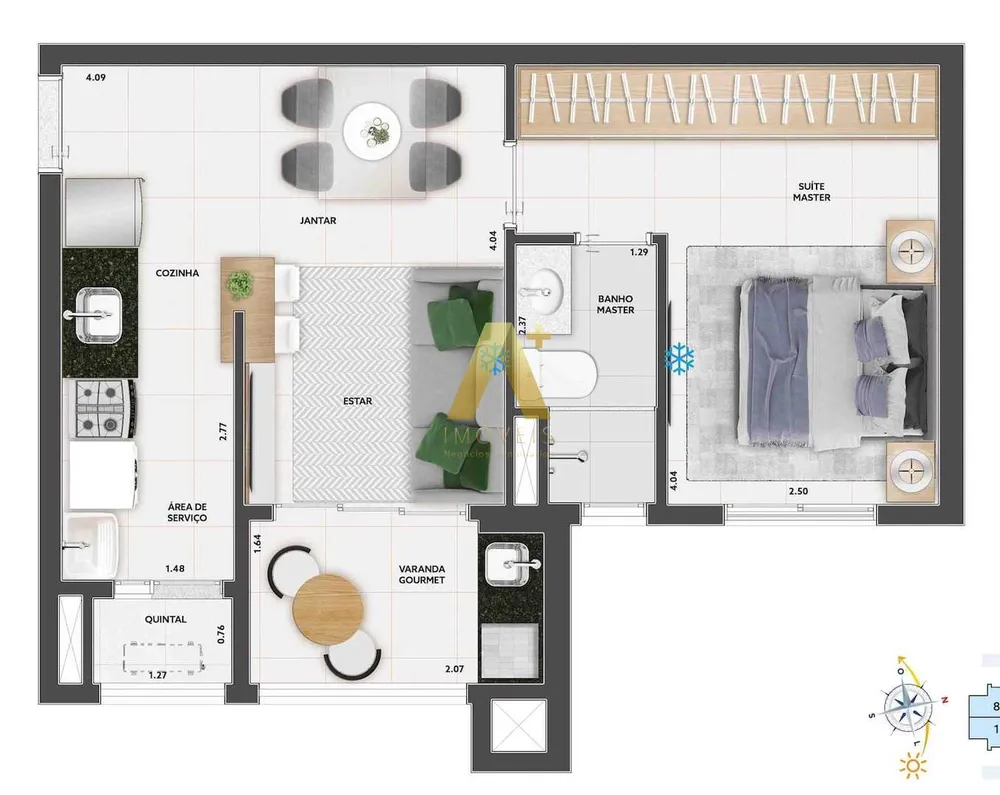 Apartamento, 1 quarto, 45 m² - Foto 8