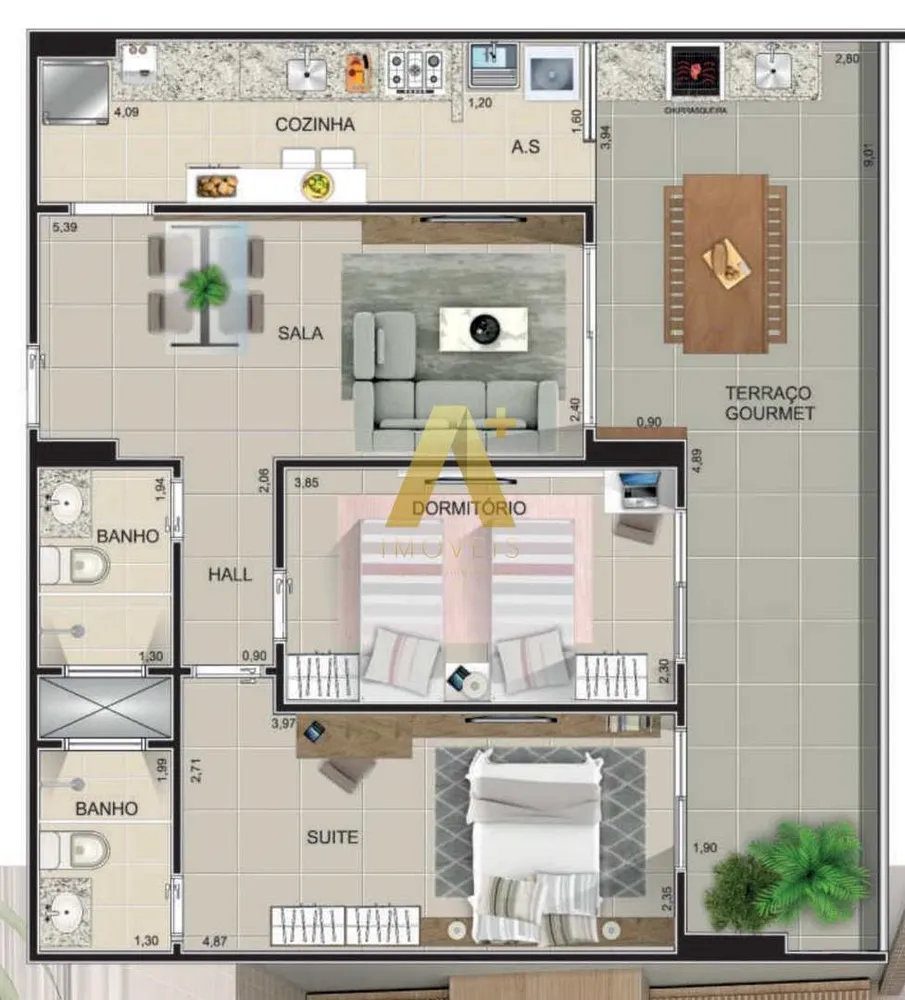 Apartamento, 2 quartos, 78 m² - Foto 8