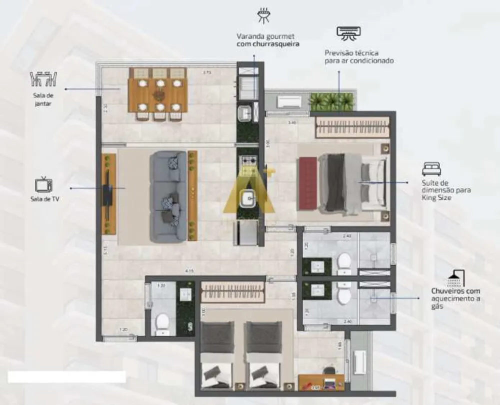 Apartamento, 2 quartos, 62 m² - Foto 8