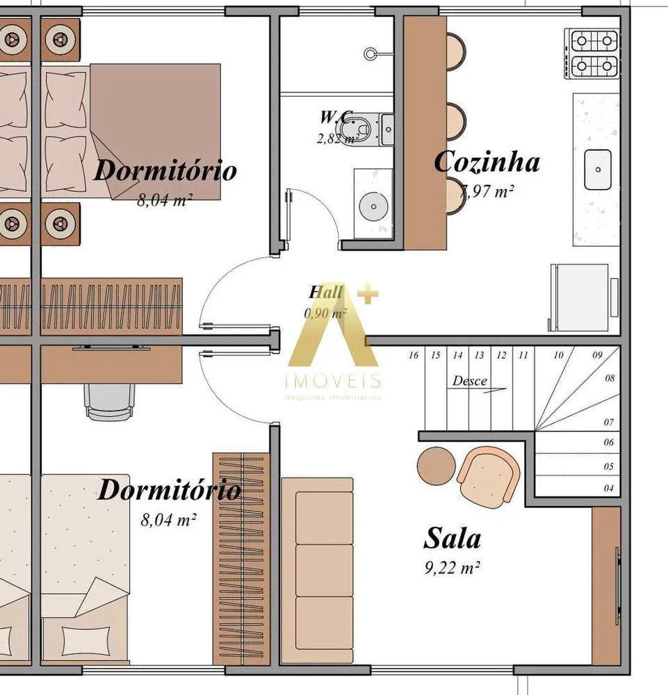 Casa de Condomínio, 2 quartos - Foto 2