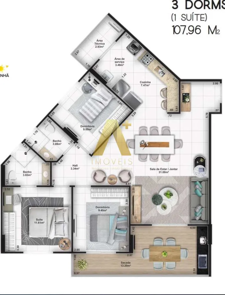 Apartamento, 3 quartos, 107 m² - Foto 6