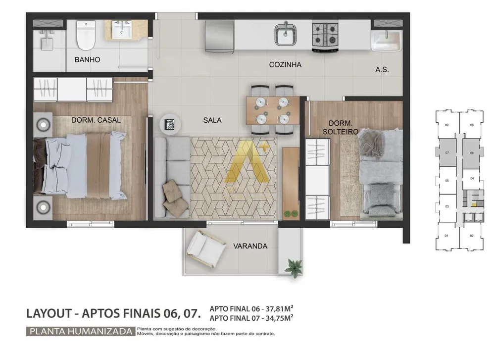 Apartamento, 2 quartos, 34 m² - Foto 8