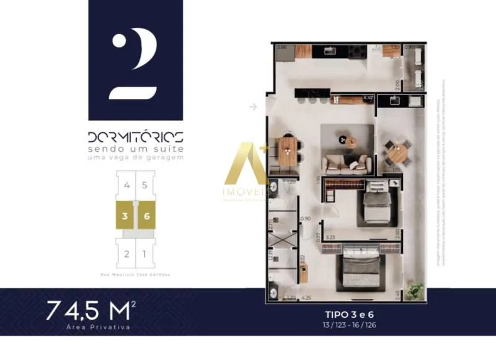 Apartamento, 2 quartos, 74 m² - Foto 5