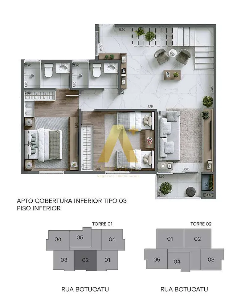 Cobertura, 3 quartos, 135 m² - Foto 8