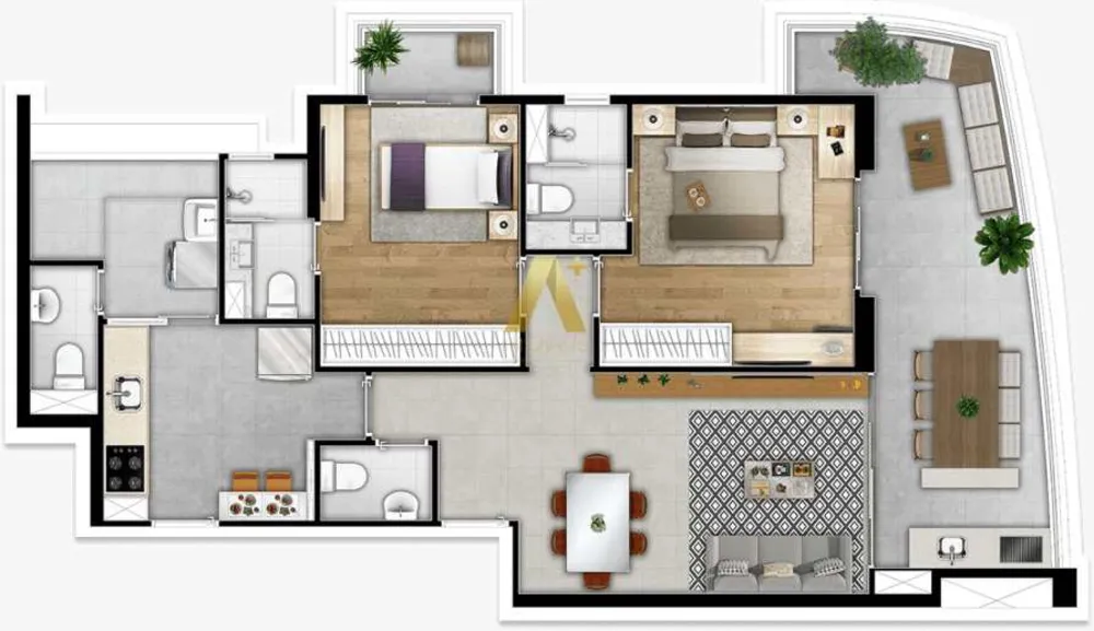 Apartamento, 2 quartos, 91 m² - Foto 8