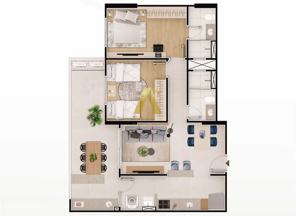 Apartamento, 2 quartos, 85 m² - Foto 4