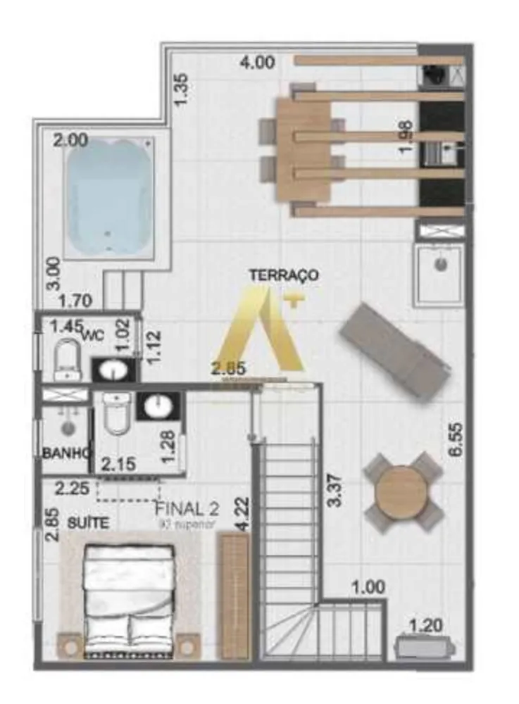 Cobertura, 3 quartos, 131 m² - Foto 8
