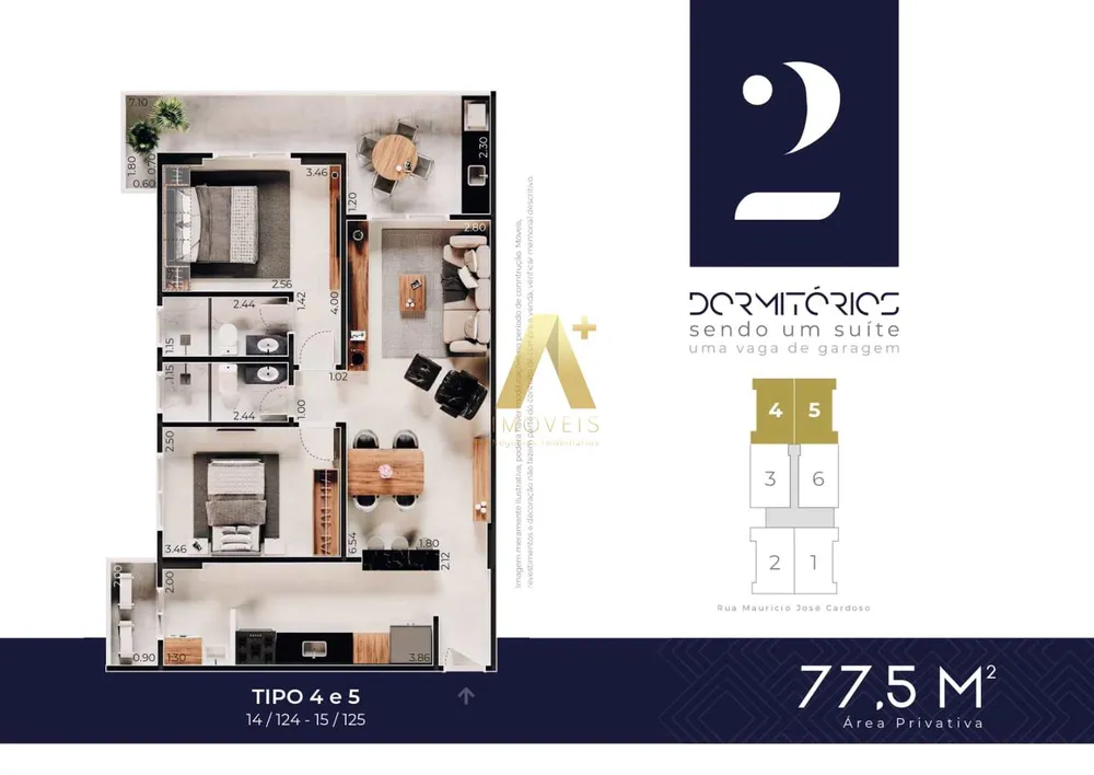 Apartamento, 2 quartos, 77 m² - Foto 4