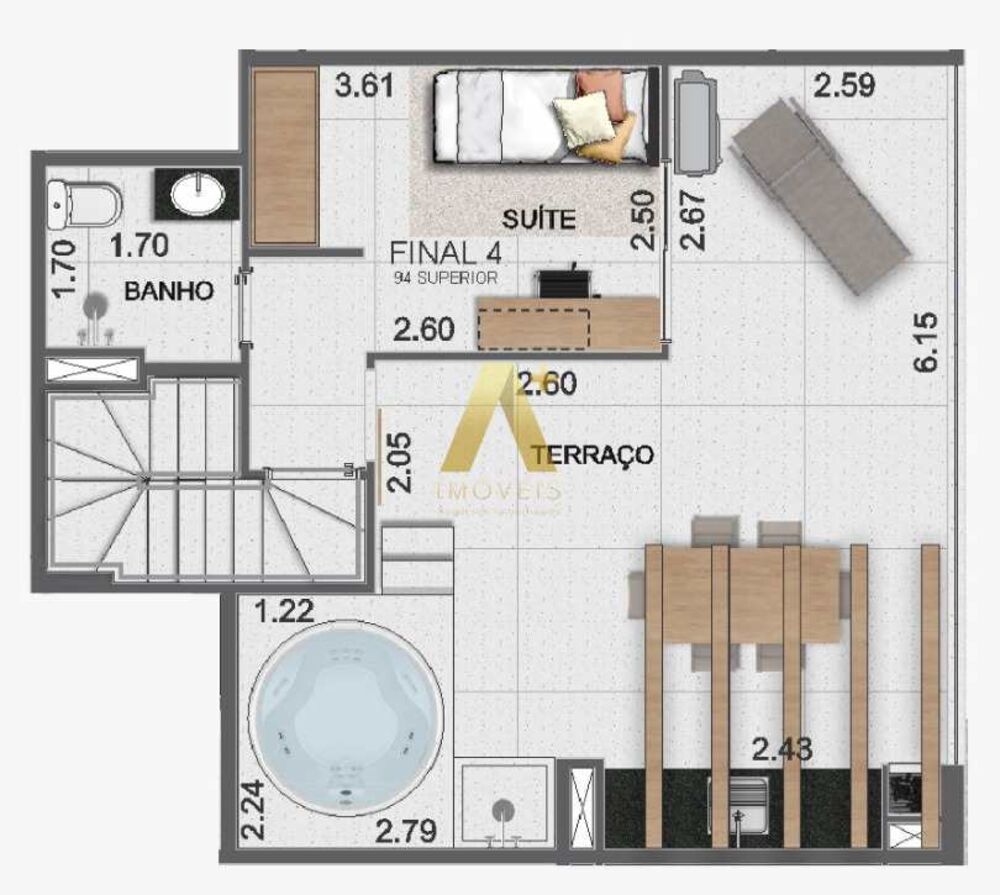 Cobertura, 1 quarto, 107 m² - Foto 8