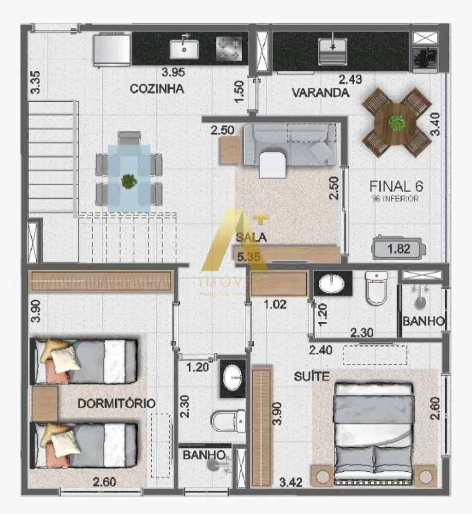 Cobertura, 3 quartos, 130 m² - Foto 8