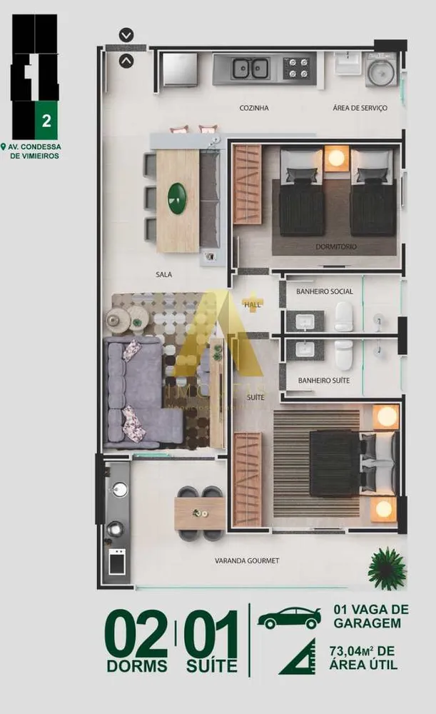 Apartamento, 2 quartos, 73 m² - Foto 6