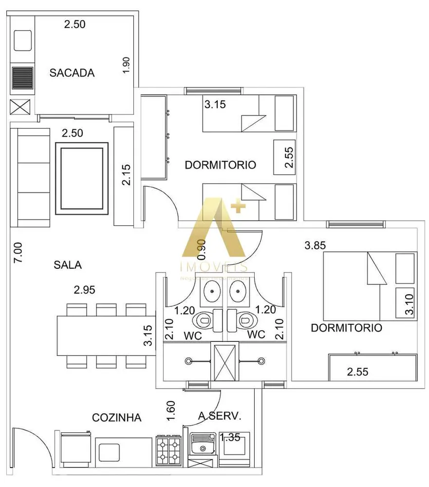 Apartamento, 2 quartos, 58 m² - Foto 7