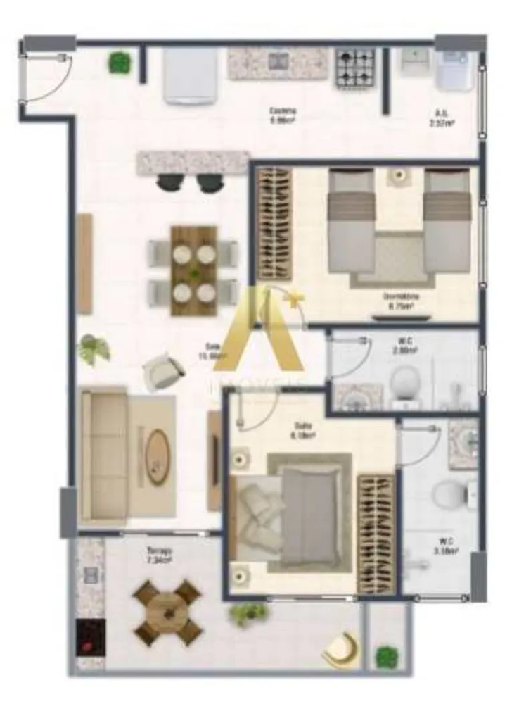 Apartamento, 2 quartos, 65 m² - Foto 6