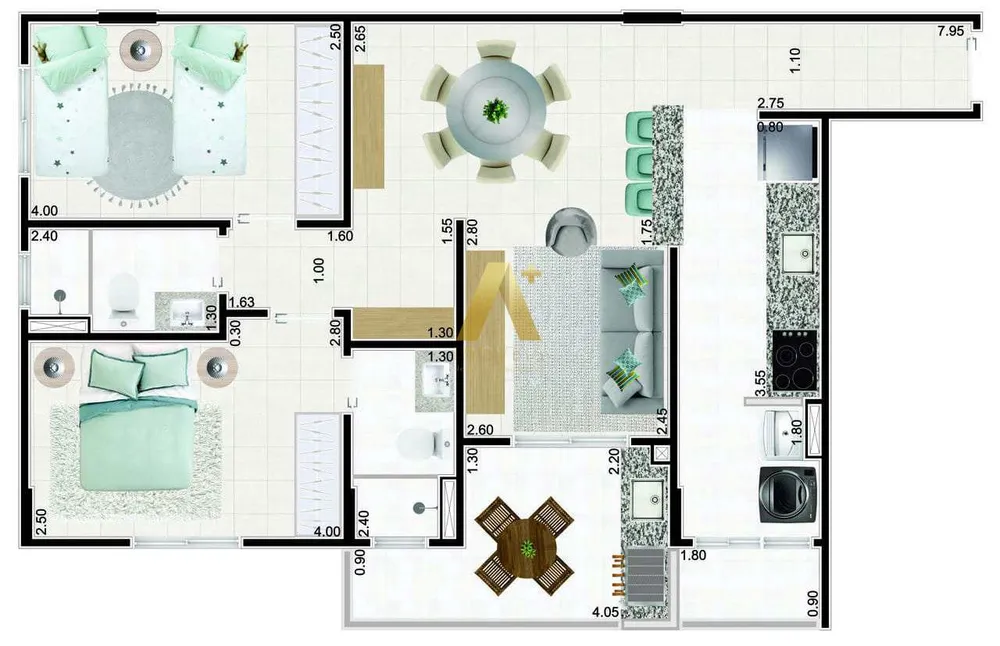 Apartamento, 2 quartos, 79 m² - Foto 8