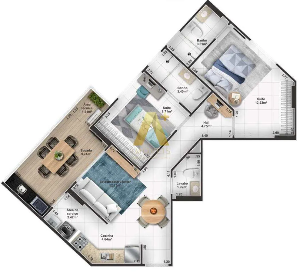 Apartamento, 2 quartos, 73 m² - Foto 6