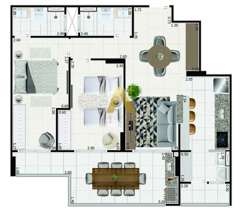 Apartamento, 2 quartos, 89 m² - Foto 7