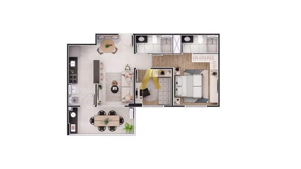 Apartamento, 2 quartos, 59 m² - Foto 4