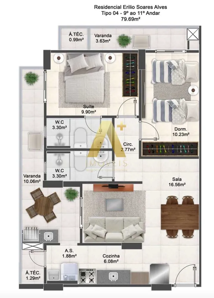 Apartamento, 2 quartos, 73 m² - Foto 8