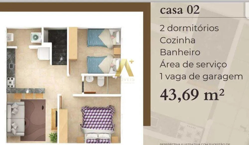 Casa de Condomínio, 2 quartos - Foto 4