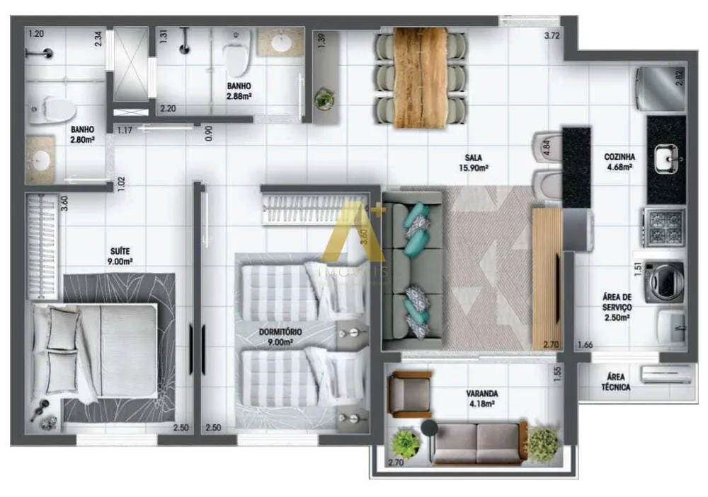 Apartamento, 2 quartos, 64 m² - Foto 8