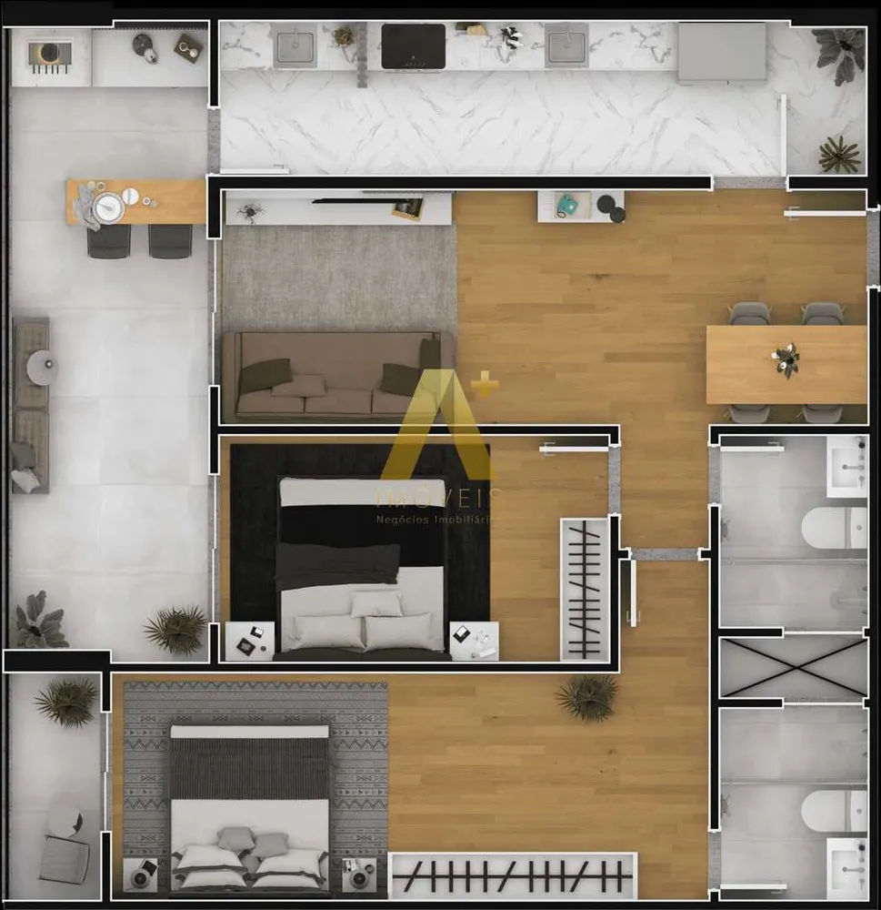 Apartamento, 2 quartos, 80 m² - Foto 2