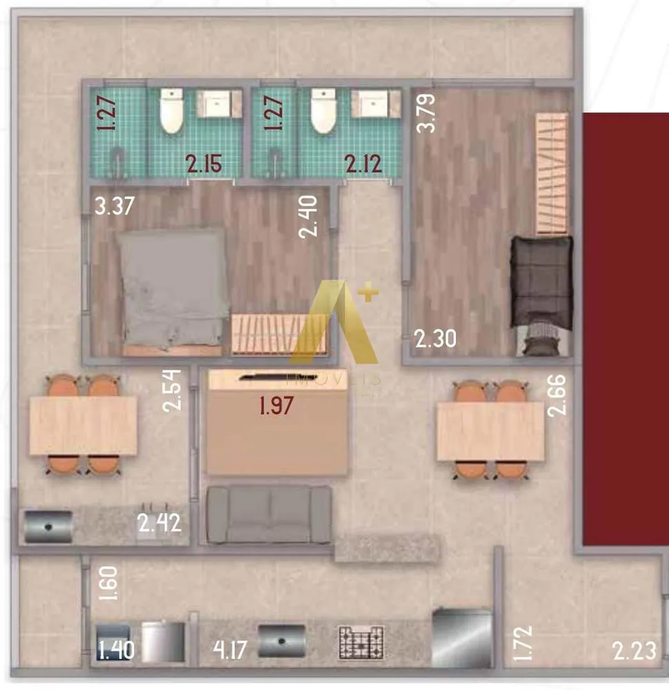 Apartamento, 2 quartos, 77 m² - Foto 4