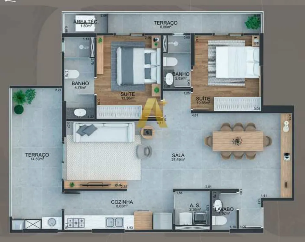 Apartamento, 2 quartos, 151 m² - Foto 7