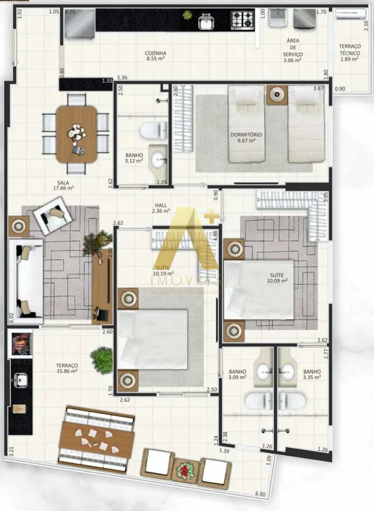 Apartamento, 3 quartos, 98 m² - Foto 8