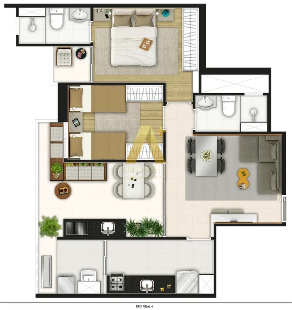 Apartamento, 2 quartos, 68 m² - Foto 8