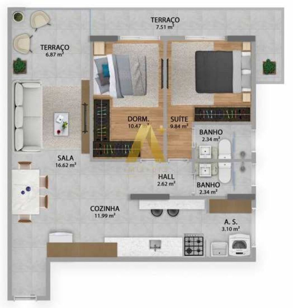 Apartamento, 2 quartos, 79 m² - Foto 6