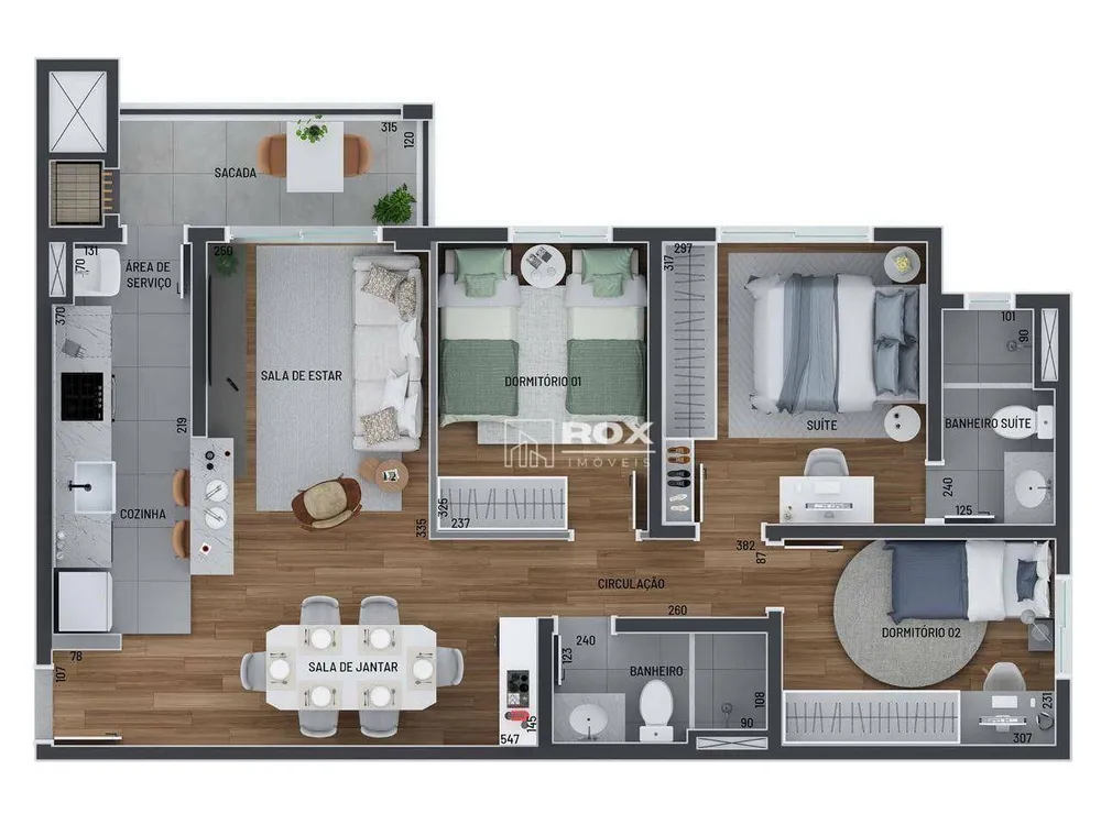 Apartamento, 3 quartos, 73 m² - Foto 2