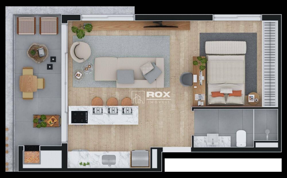 Apartamento à venda com 1 quarto, 54m² - Foto 3