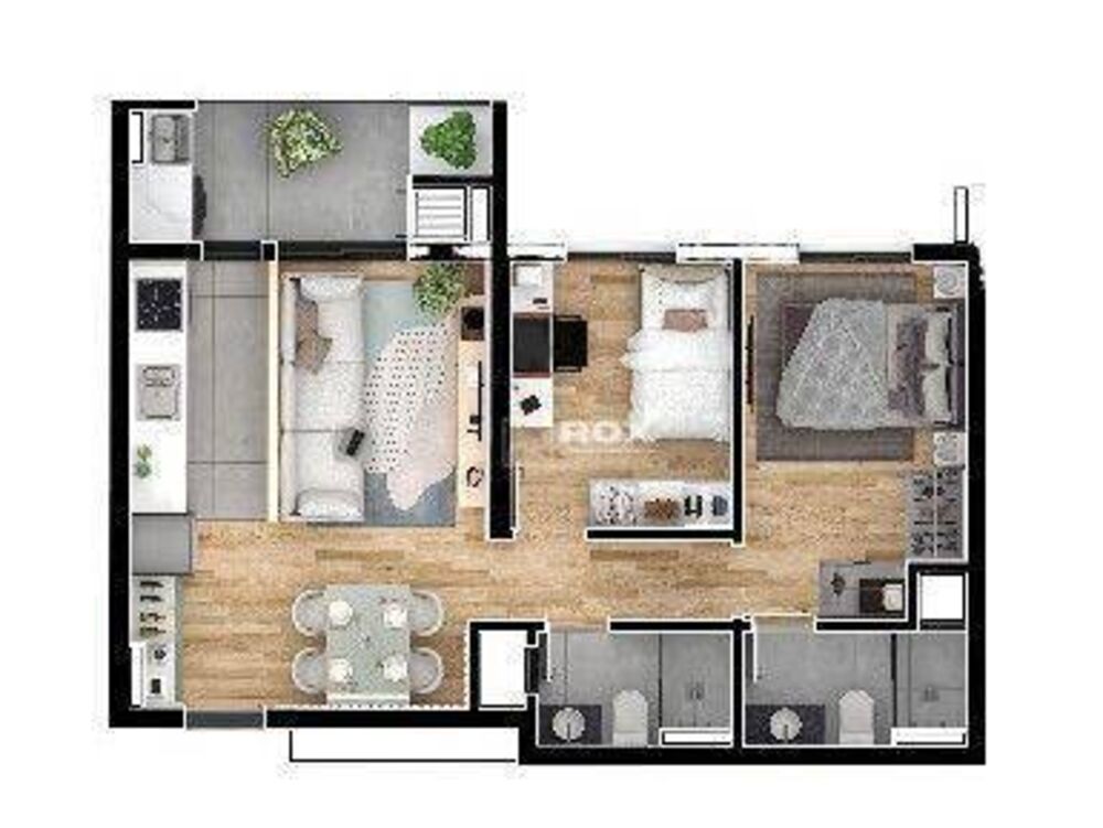 Apartamento à venda com 2 quartos, 56m² - Foto 3