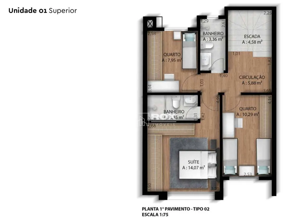 Sobrado, 3 quartos, 126 m² - Foto 6