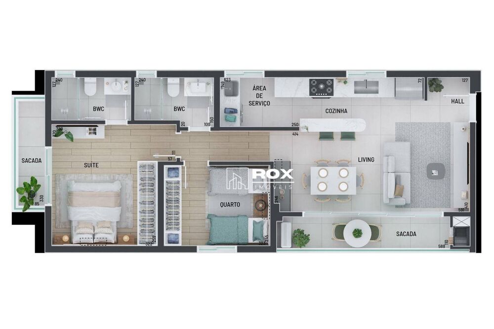 Apartamento, 2 quartos, 77 m² - Foto 2