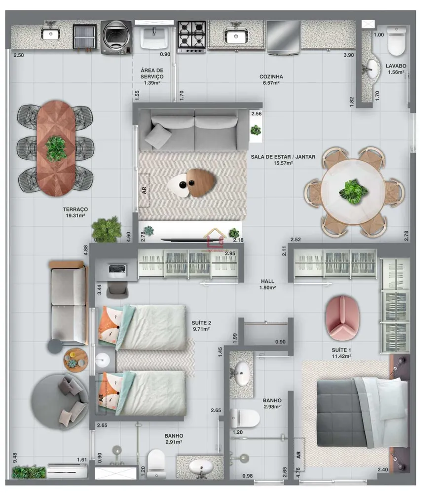 Apartamento, 2 quartos, 83 m² - Foto 7