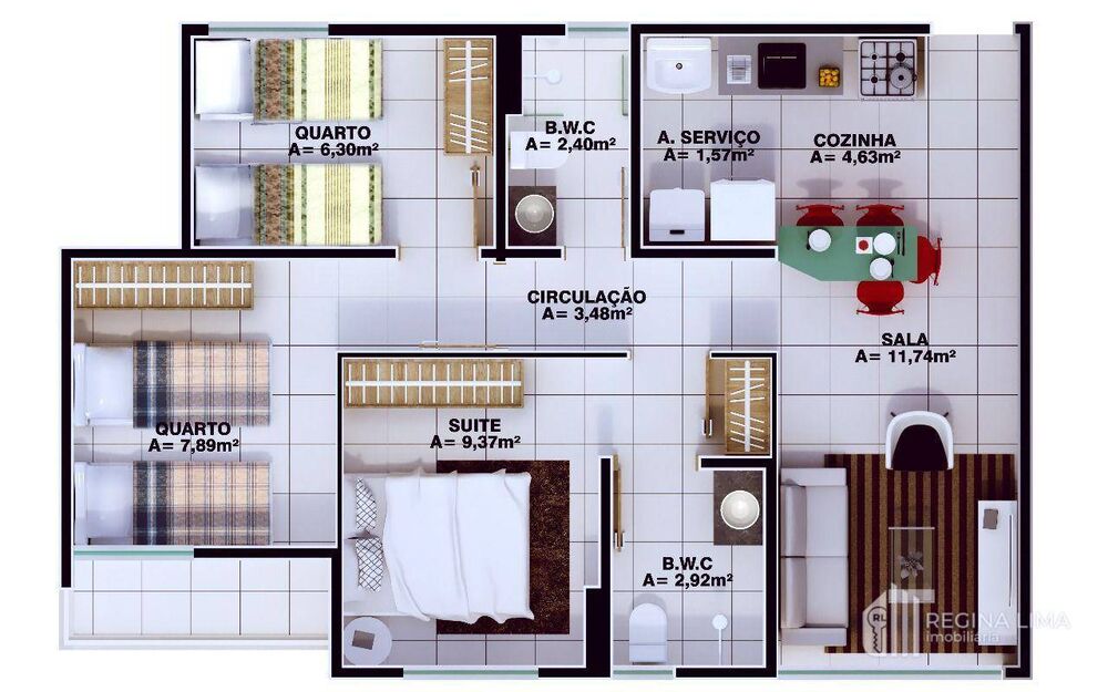 Apartamento, 3 quartos, 60 m² - Foto 8