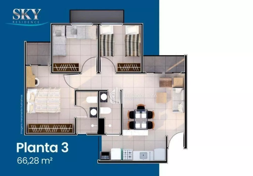 Apartamento, 3 quartos, 66 m² - Foto 12