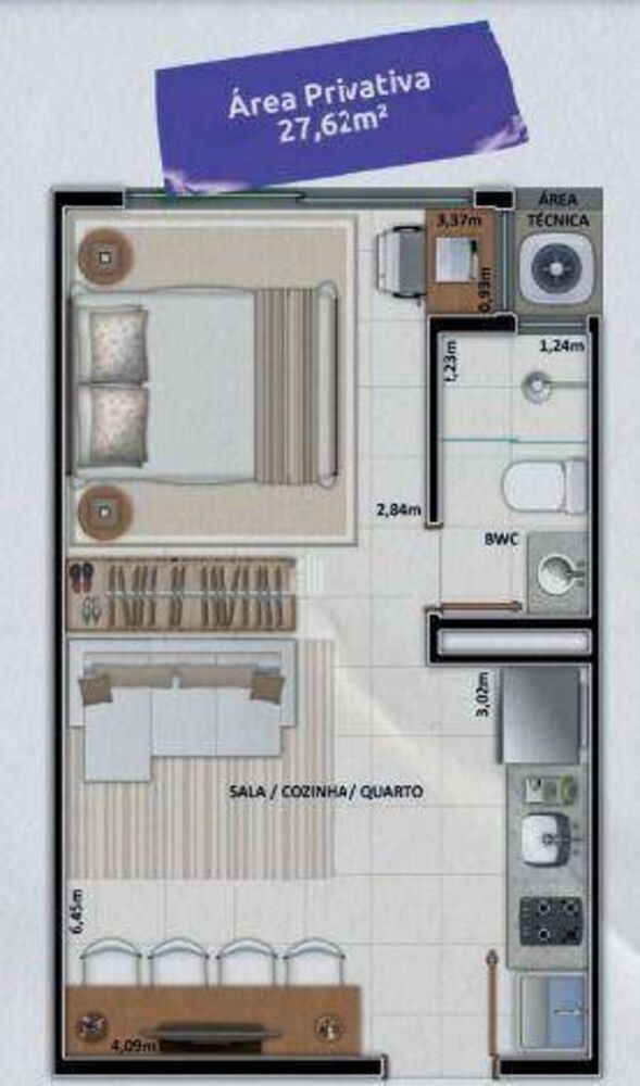 Kitnet e Studio à venda com 1 quarto - Foto 4