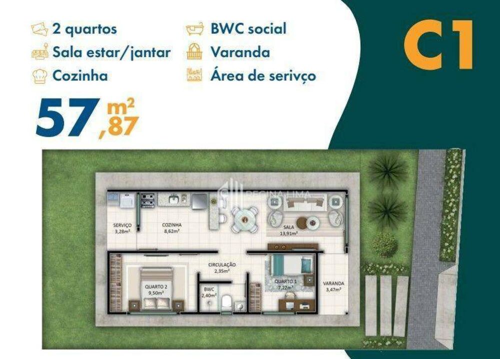 Casa, 2 quartos, 57 m² - Foto 3