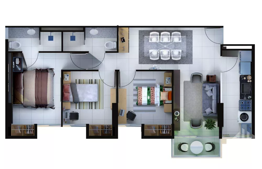 Apartamento, 3 quartos, 70 m² - Foto 8